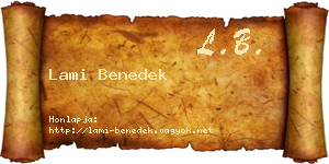 Lami Benedek névjegykártya