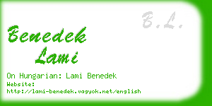 benedek lami business card